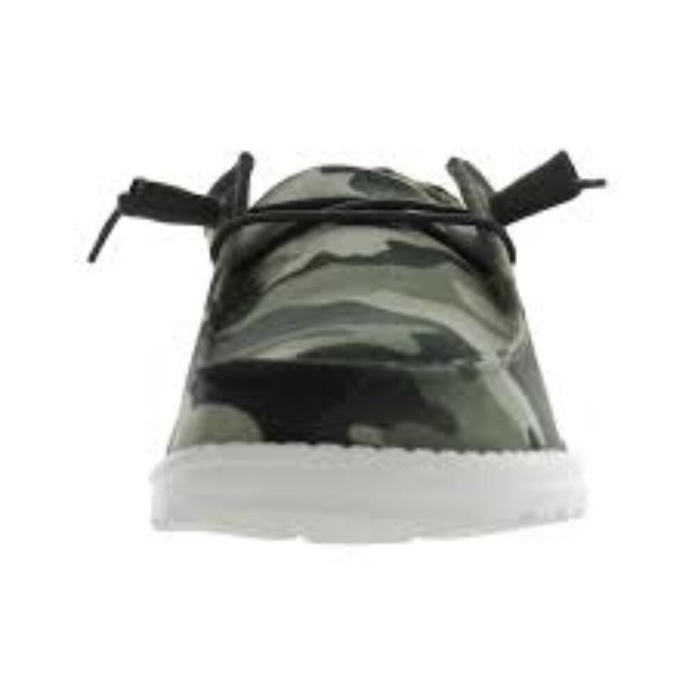 Hey Dude Wendy Camo Slip-On Shoes in Green and Black - Picture 15 of 16